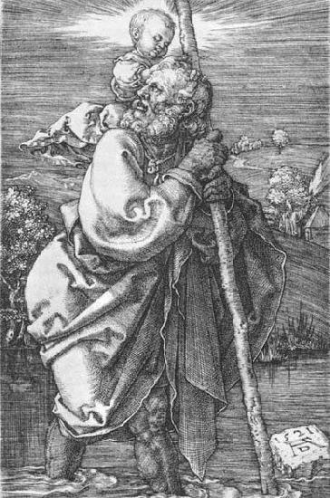 Albrecht Durer St Christopher Facing to the Left Norge oil painting art